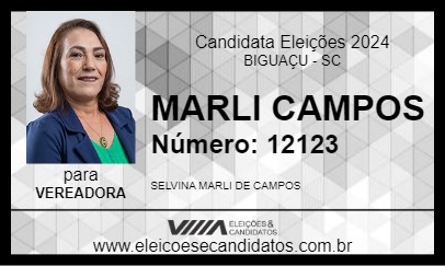 Candidato MARLI CAMPOS 2024 - BIGUAÇU - Eleições