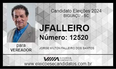 Candidato JFALLEIRO 2024 - BIGUAÇU - Eleições