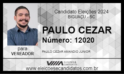 Candidato PAULO CEZAR 2024 - BIGUAÇU - Eleições