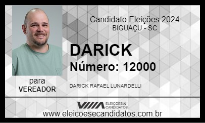 Candidato DARICK 2024 - BIGUAÇU - Eleições