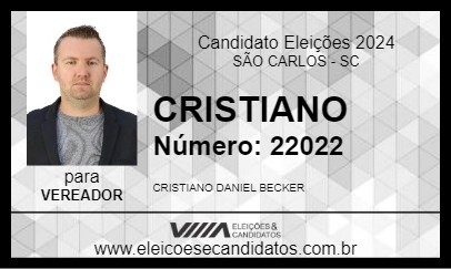 Candidato CRISTIANO 2024 - SÃO CARLOS - Eleições