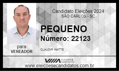 Candidato PEQUENO 2024 - SÃO CARLOS - Eleições