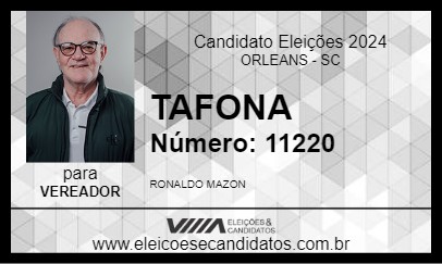 Candidato TAFONA 2024 - ORLEANS - Eleições