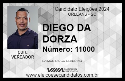 Candidato DIEGO DA DORZA 2024 - ORLEANS - Eleições