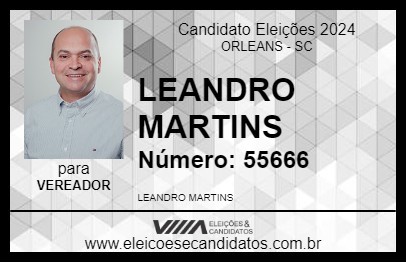 Candidato LEANDRO MARTINS 2024 - ORLEANS - Eleições