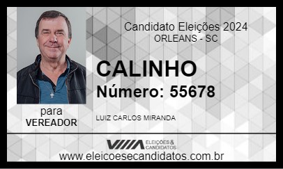 Candidato CALINHO 2024 - ORLEANS - Eleições