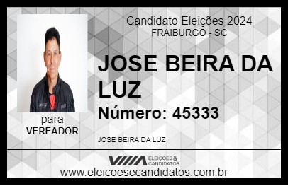 Candidato JOSE BEIRA DA LUZ  2024 - FRAIBURGO - Eleições