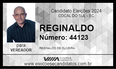 Candidato REGINALDO 2024 - COCAL DO SUL - Eleições