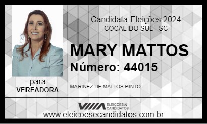 Candidato MARY MATTOS 2024 - COCAL DO SUL - Eleições