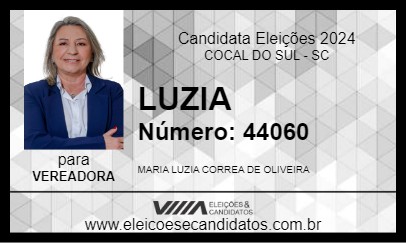 Candidato LUZIA 2024 - COCAL DO SUL - Eleições