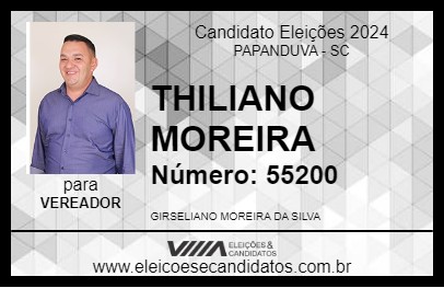 Candidato THILIANO MOREIRA 2024 - PAPANDUVA - Eleições