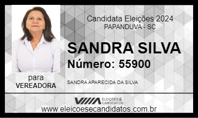 Candidato SANDRA SILVA 2024 - PAPANDUVA - Eleições