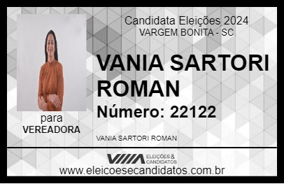 Candidato VANIA SARTORI ROMAN 2024 - VARGEM BONITA - Eleições