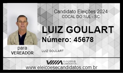 Candidato LUIZ GOULART 2024 - COCAL DO SUL - Eleições