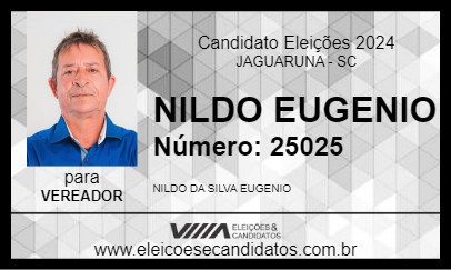 Candidato NILDO EUGENIO 2024 - JAGUARUNA - Eleições