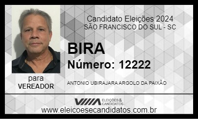 Candidato BIRA 2024 - SÃO FRANCISCO DO SUL - Eleições