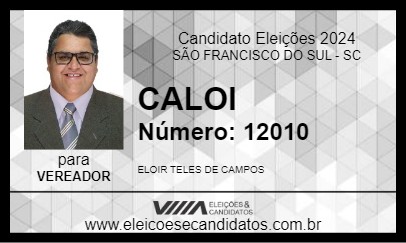 Candidato CALOI 2024 - SÃO FRANCISCO DO SUL - Eleições