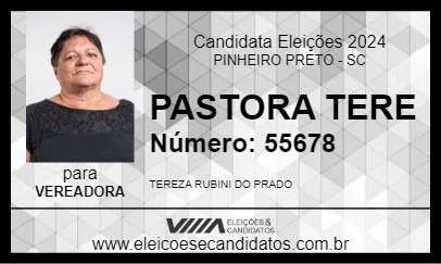 Candidato PASTORA TERE 2024 - PINHEIRO PRETO - Eleições