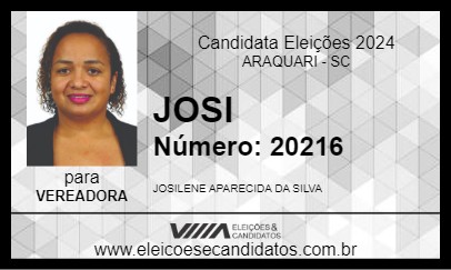 Candidato JOSI 2024 - ARAQUARI - Eleições