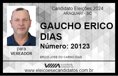 Candidato GAUCHO ERICO DIAS 2024 - ARAQUARI - Eleições