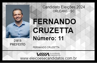 Candidato FERNANDO CRUZETTA 2024 - ORLEANS - Eleições