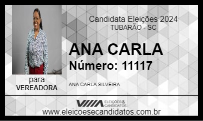 Candidato ANA CARLA 2024 - TUBARÃO - Eleições