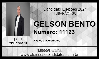 Candidato GELSON BENTO 2024 - TUBARÃO - Eleições