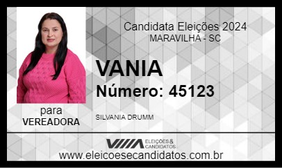 Candidato VANIA 2024 - MARAVILHA - Eleições