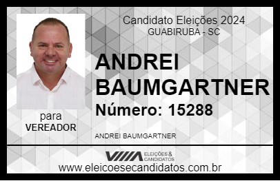 Candidato ANDREI BAUMGARTNER 2024 - GUABIRUBA - Eleições