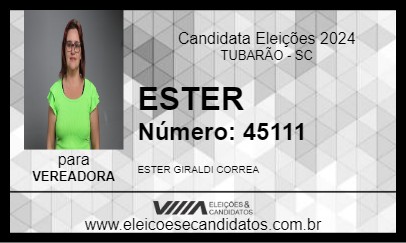 Candidato ESTER 2024 - TUBARÃO - Eleições