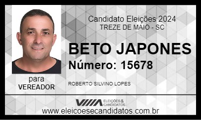 Candidato BETO JAPONES 2024 - TREZE DE MAIO - Eleições