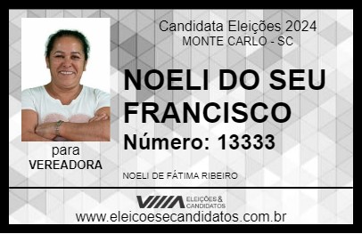 Candidato NOELI DO SEU FRANCISCO 2024 - MONTE CARLO - Eleições