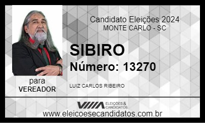 Candidato SIBIRO 2024 - MONTE CARLO - Eleições