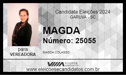 Candidato MAGDA 2024 - GARUVA - Eleições