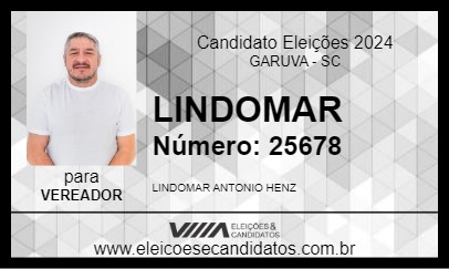 Candidato LINDOMAR 2024 - GARUVA - Eleições