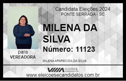 Candidato MILENA DA SILVA 2024 - PONTE SERRADA - Eleições