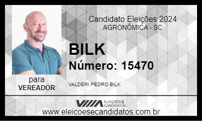 Candidato BILK 2024 - AGRONÔMICA - Eleições