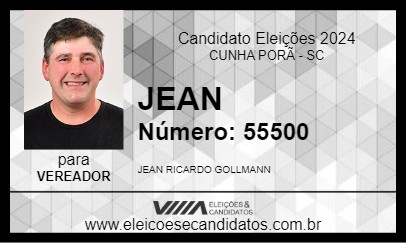 Candidato JEAN 2024 - CUNHA PORÃ - Eleições