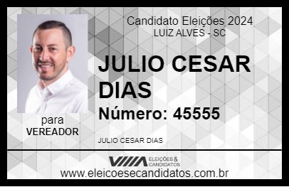 Candidato JULIO CESAR DIAS 2024 - LUIZ ALVES - Eleições