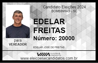 Candidato EDELAR FREITAS 2024 - BOMBINHAS - Eleições