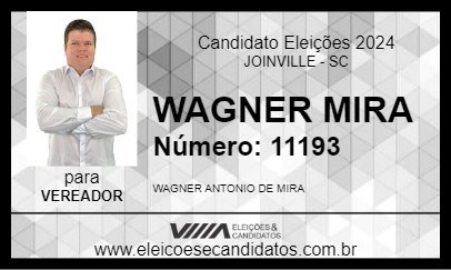 Candidato WAGNER MIRA 2024 - JOINVILLE - Eleições