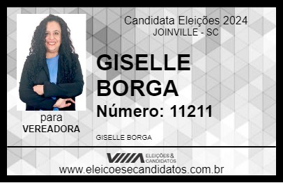 Candidato GISELLE BORGA 2024 - JOINVILLE - Eleições