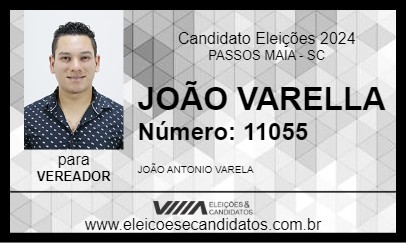 Candidato JOÃO VARELLA 2024 - PASSOS MAIA - Eleições