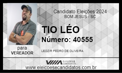 Candidato TIO LÉO 2024 - BOM JESUS - Eleições