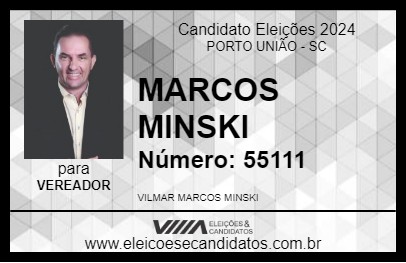 Candidato MARCOS MINSKI 2024 - PORTO UNIÃO - Eleições