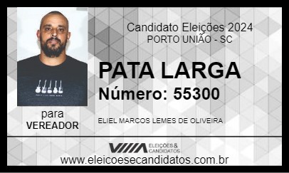 Candidato PATA LARGA 2024 - PORTO UNIÃO - Eleições