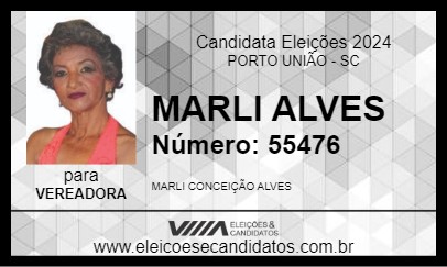 Candidato MARLI ALVES 2024 - PORTO UNIÃO - Eleições