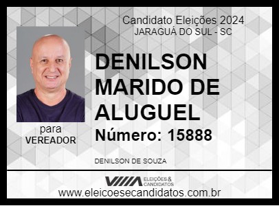 Candidato DENILSON MARIDO DE ALUGUEL 2024 - JARAGUÁ DO SUL - Eleições