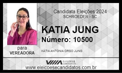 Candidato KATIA JUNG 2024 - SCHROEDER - Eleições