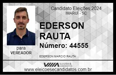 Candidato EDERSON RAUTA 2024 - IMARUÍ - Eleições